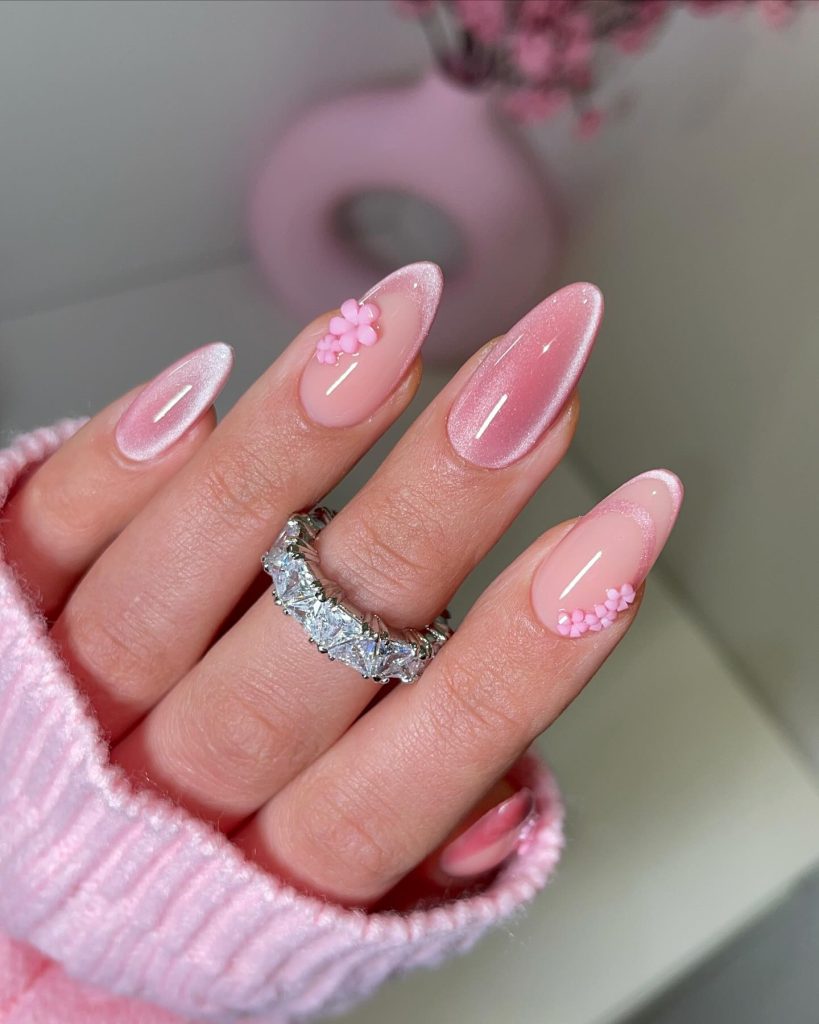 pink gel nails