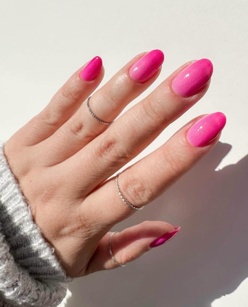 pink gradient nails