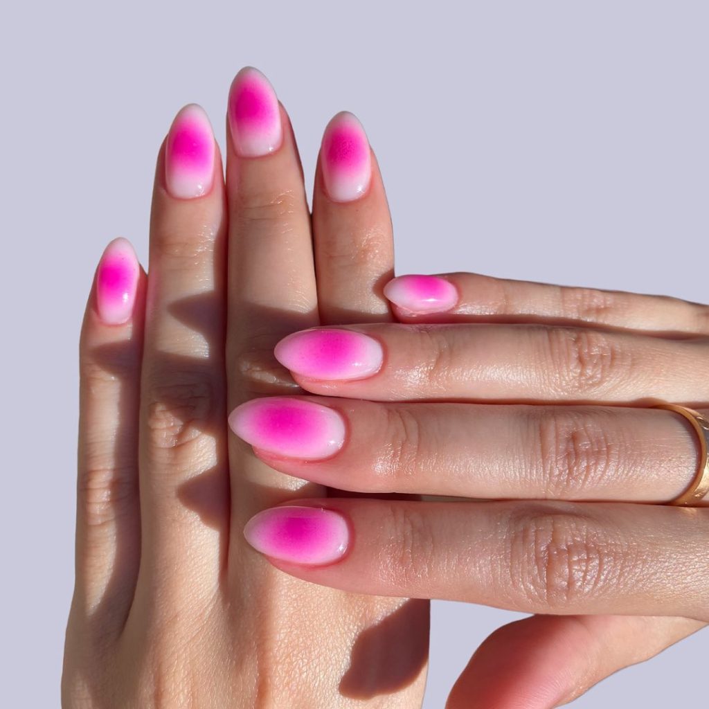 pink short nails