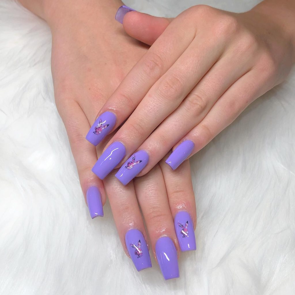 purple classy nails