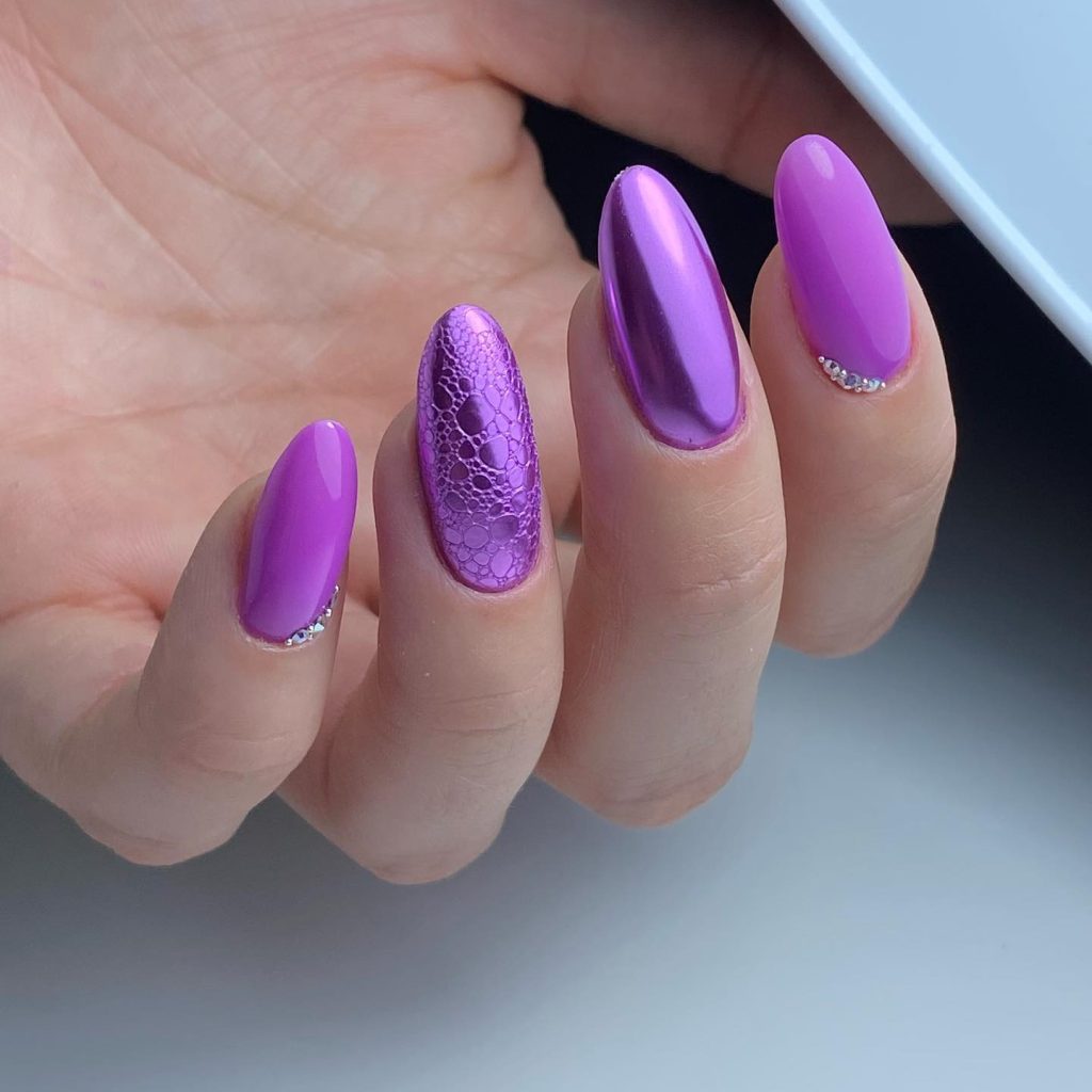 purple glass nails