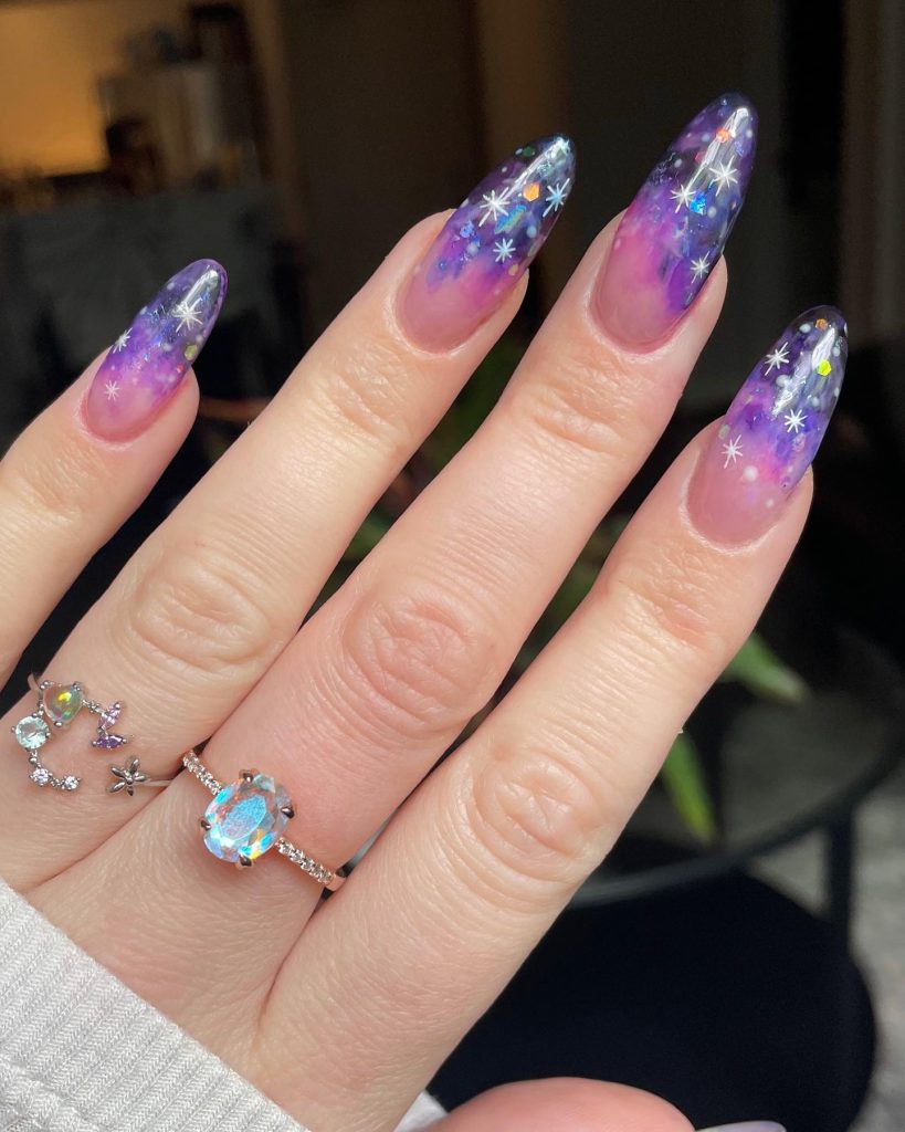 purple nail design