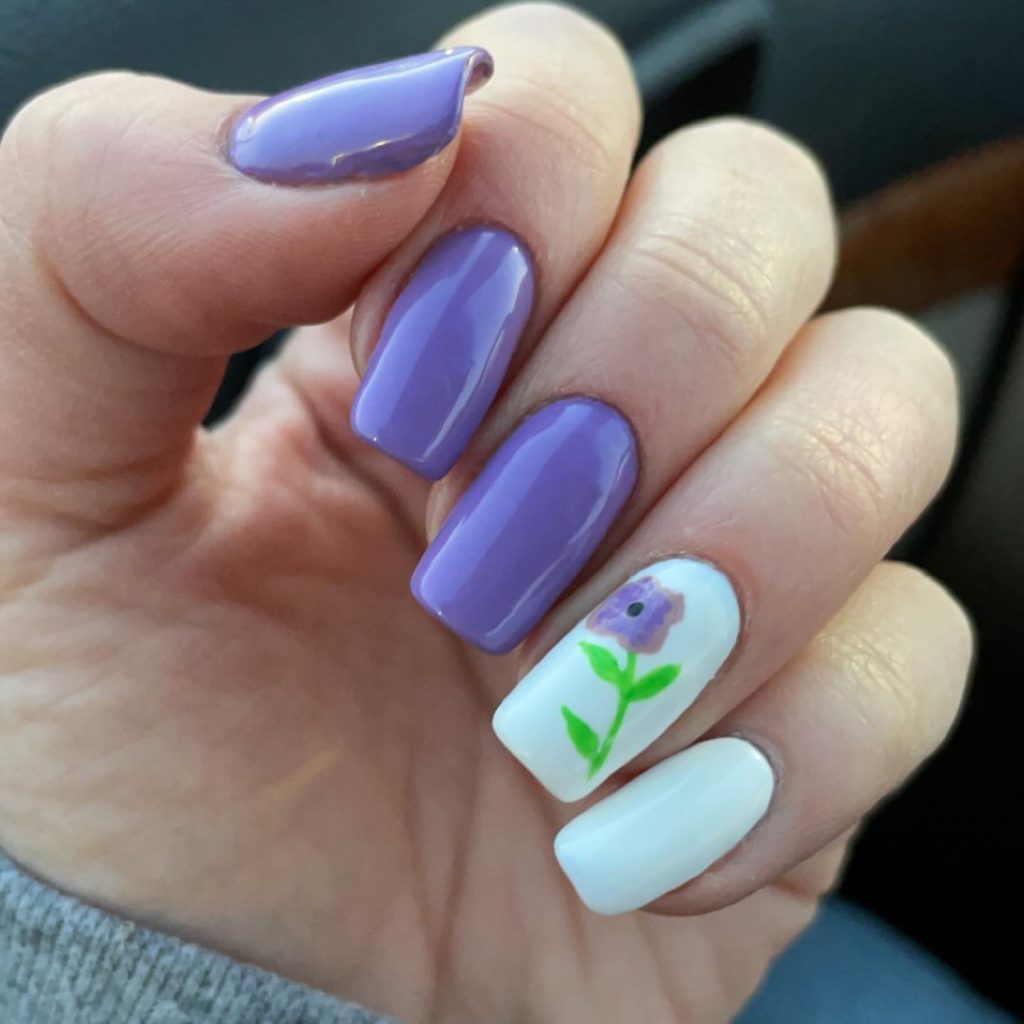 purple summer nails