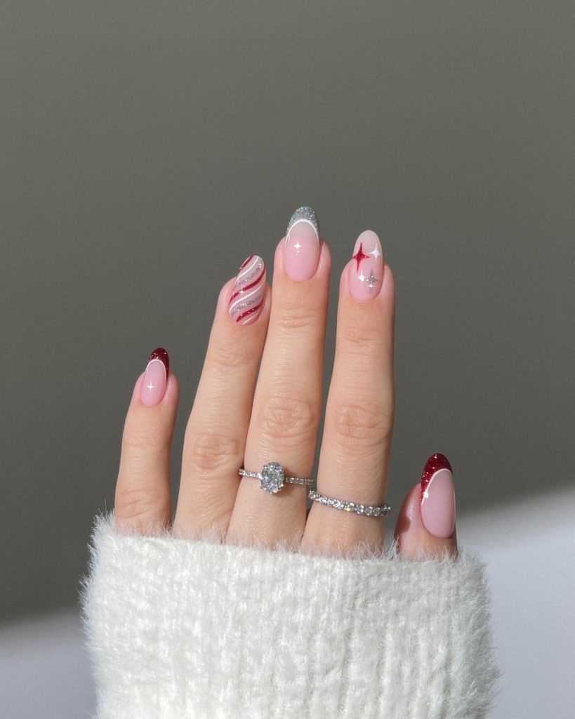 short almond acrylic nails
