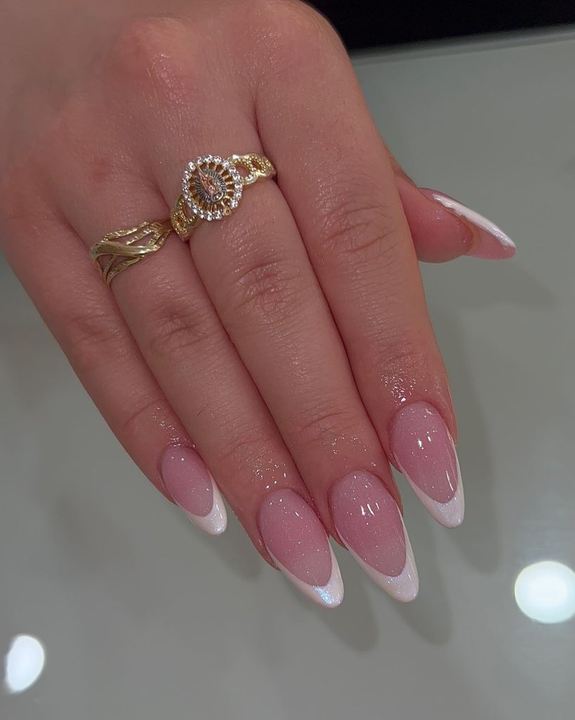 simple almond acrylic nails