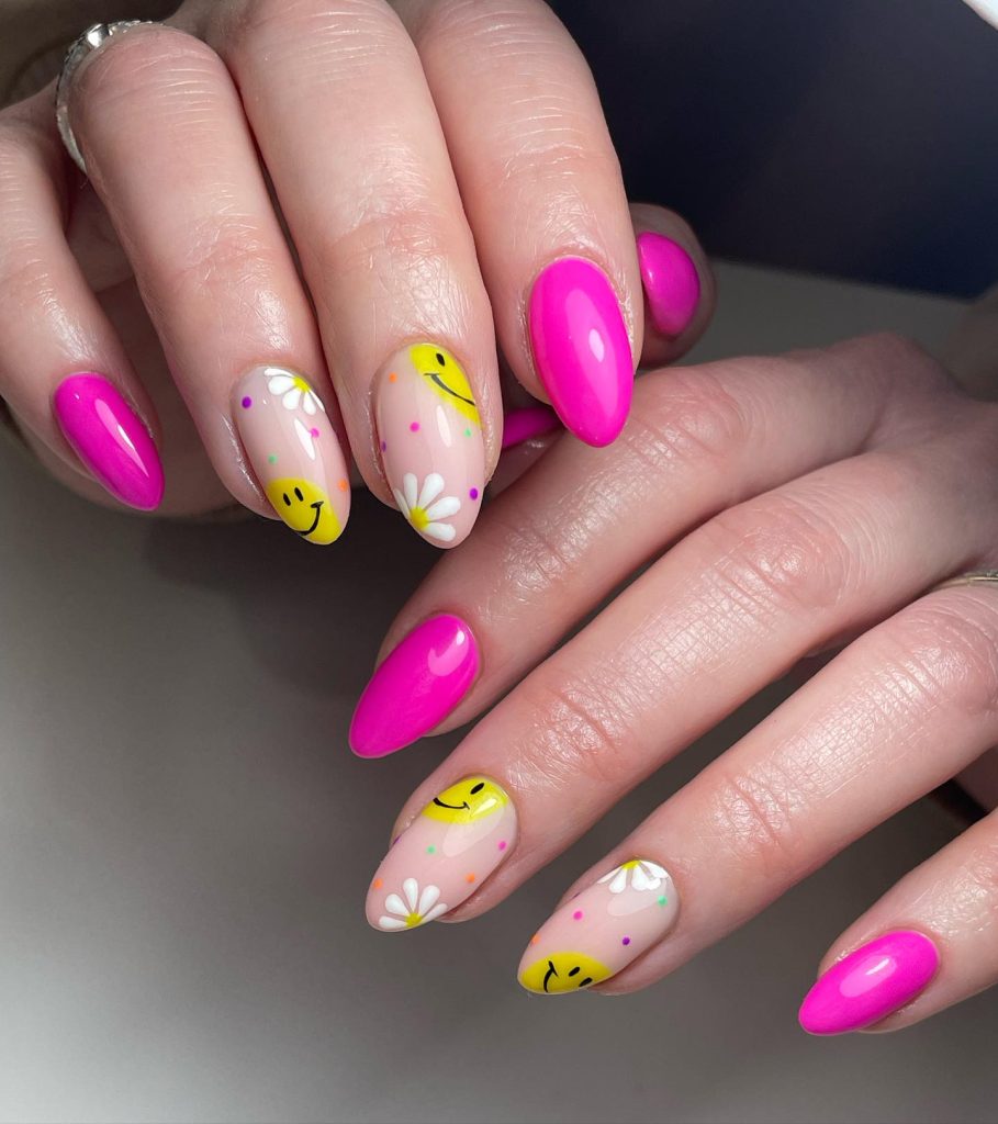 smily spring nails
