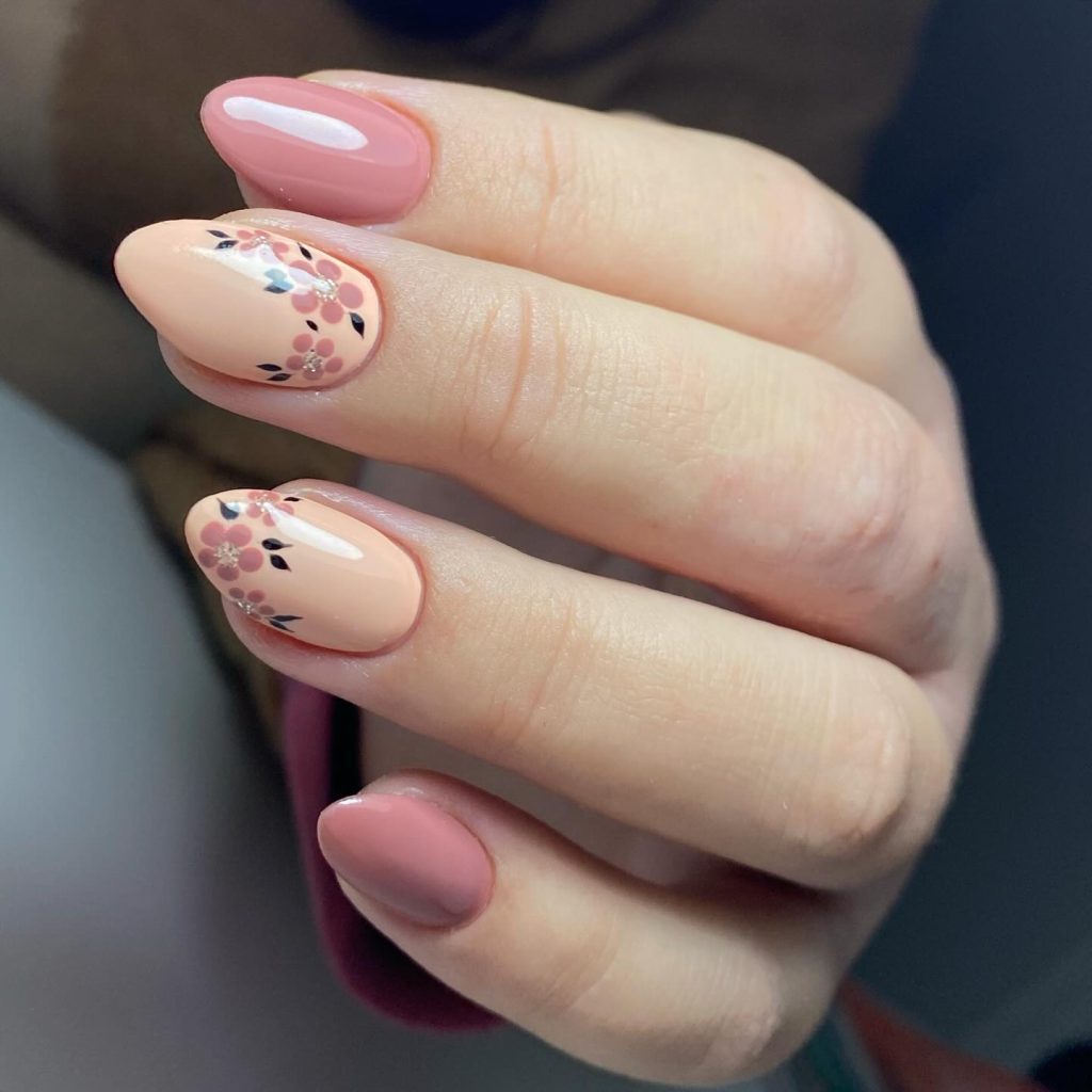 soft almond acrylic nails