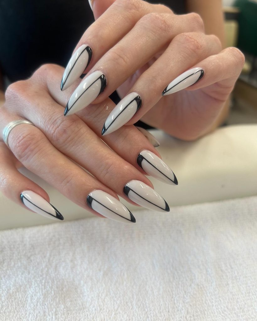 stunning white nails