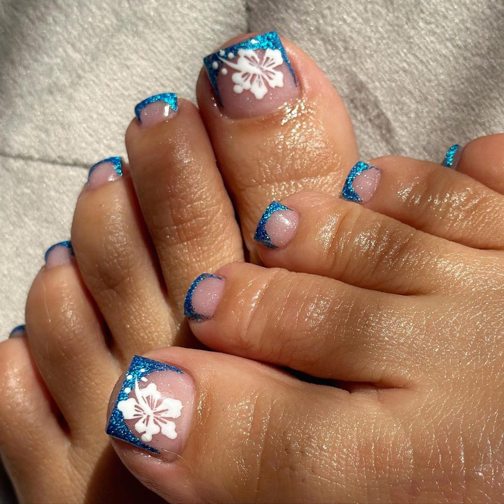 acrylic summer toe nails