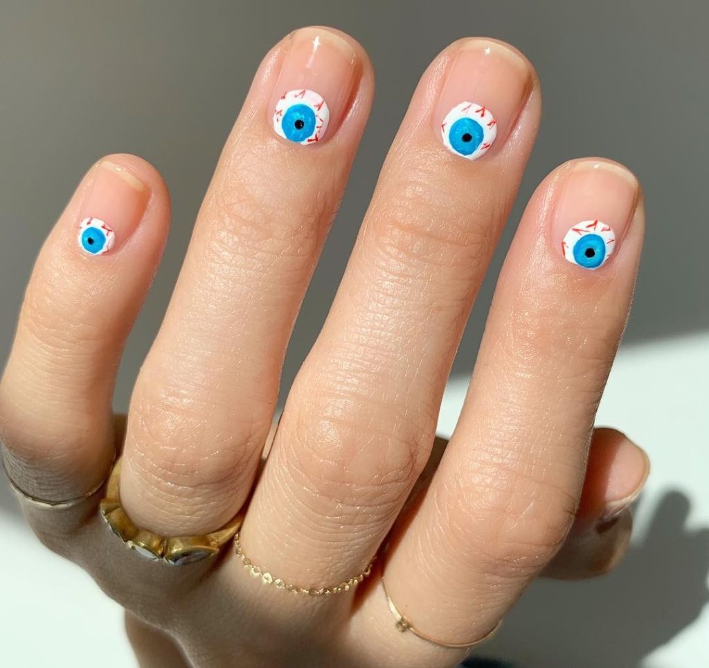 evileye hallowen nails