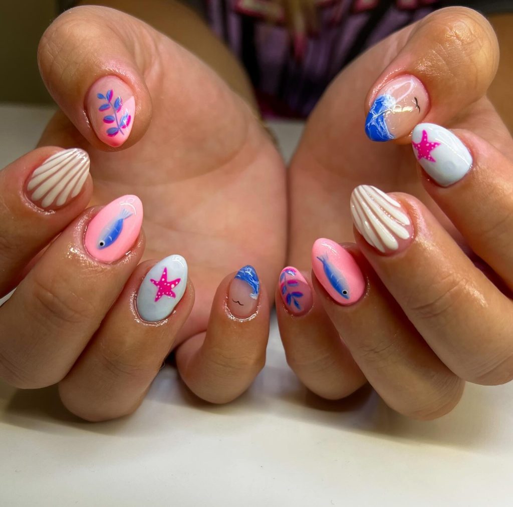 fish beach nails