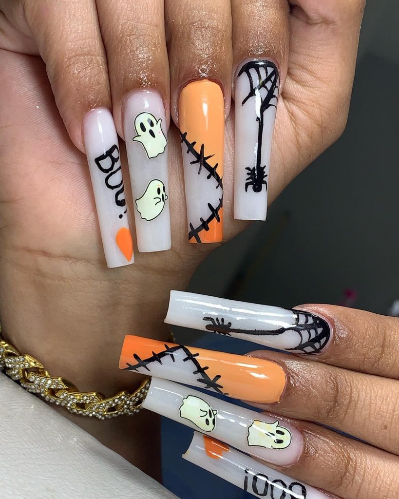 long hallowen nails