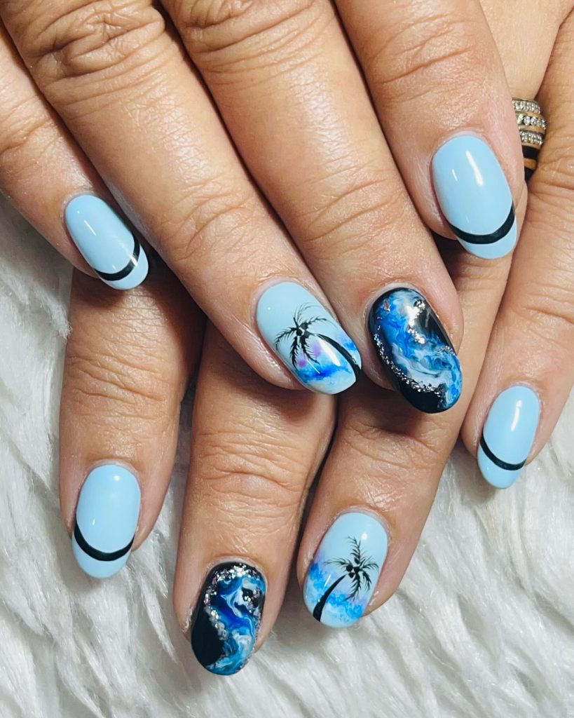 painted beach nails