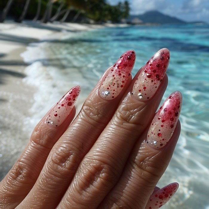 red beach nails