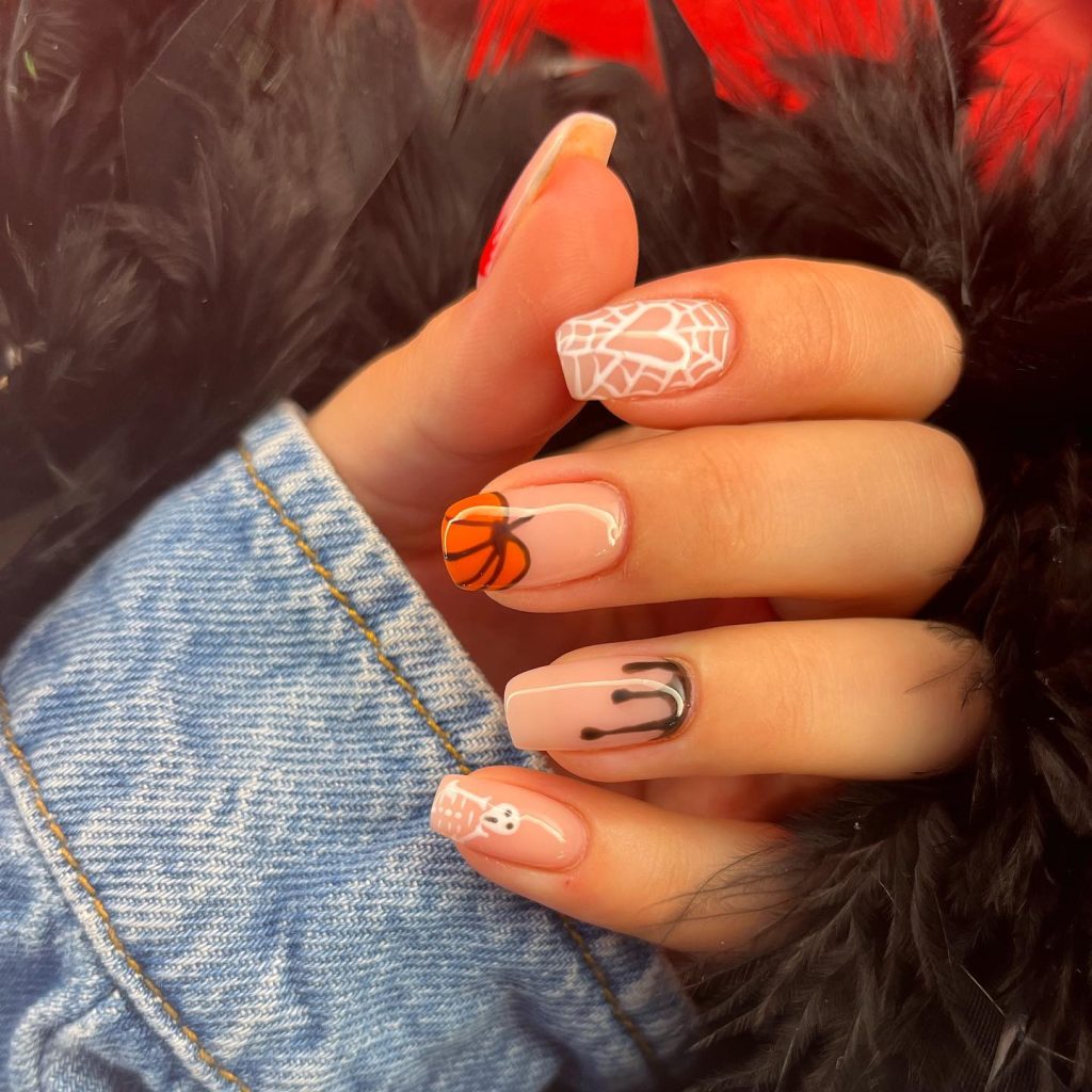 simple hallowen nails