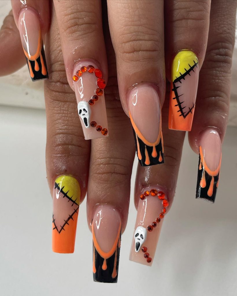 spooky hallowen nails