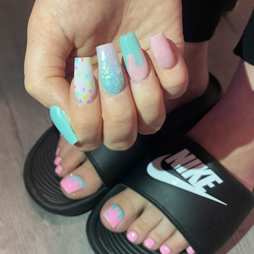 sprinkle hand toe nails