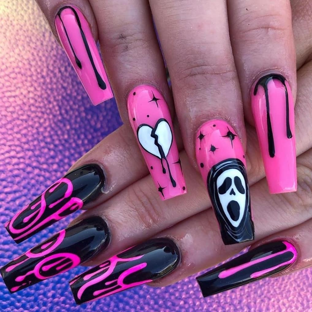 stunning hallowen nails