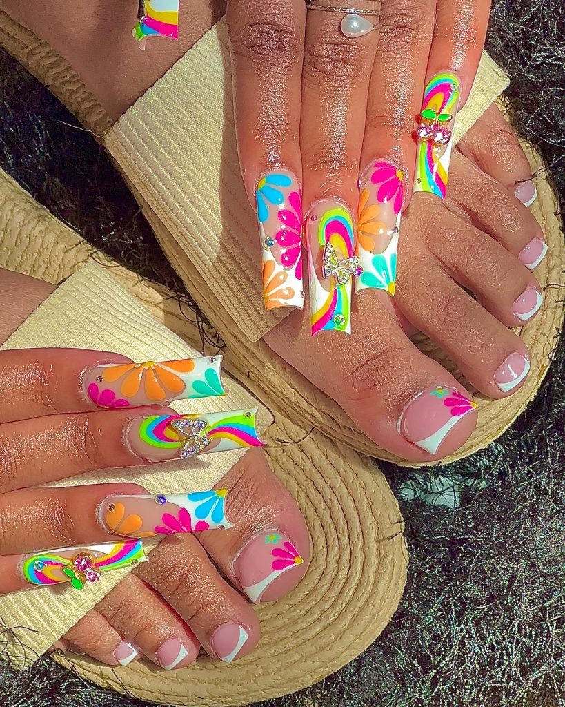 stunning summer pedicure