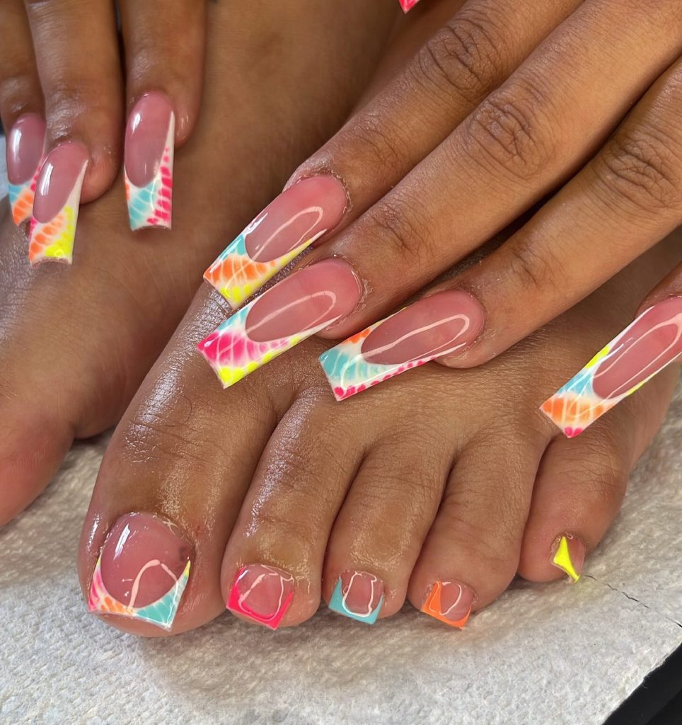 summer hand toe nails