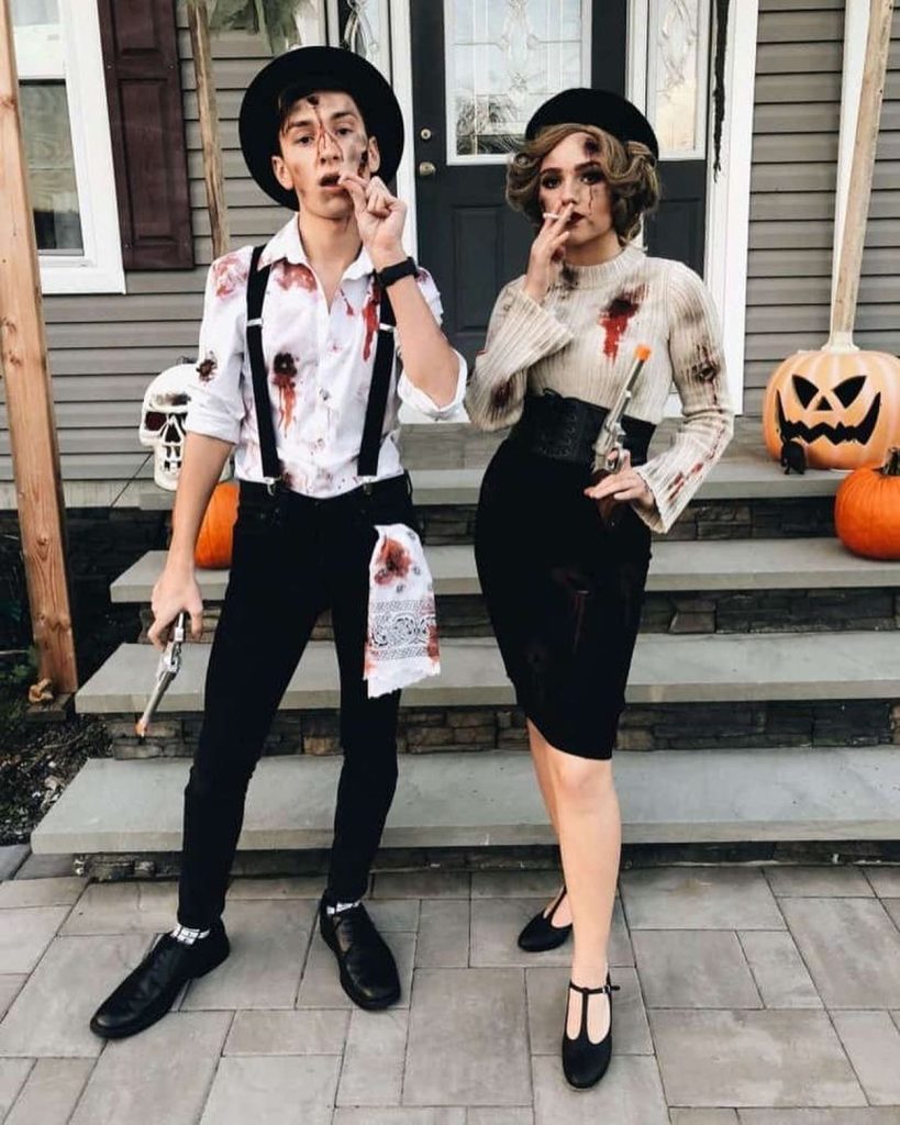 Bonnie  Clyde couple halloween Costume