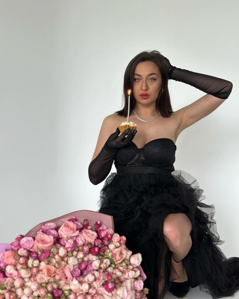 TULLE DRESS TUBE LACE SLIT BLACK DRESS