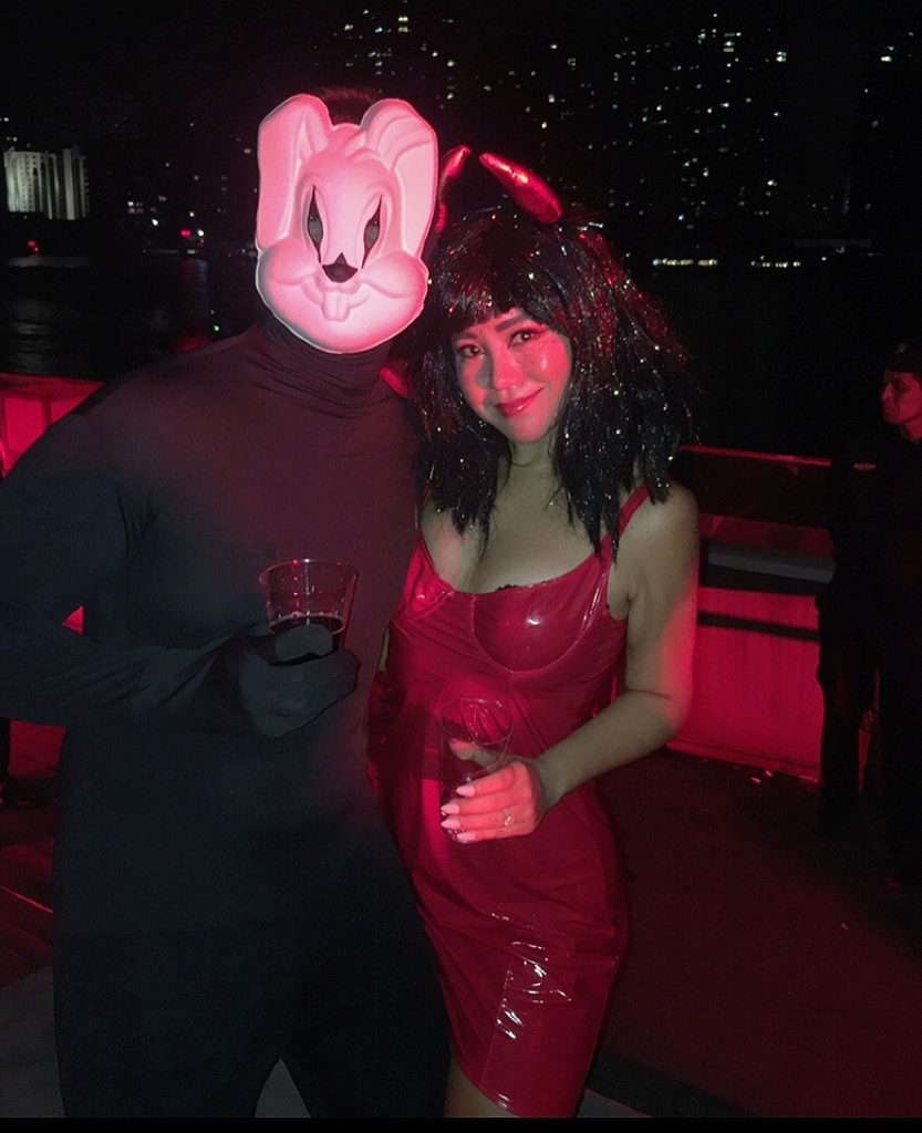 bunnymask halloween couple costumes