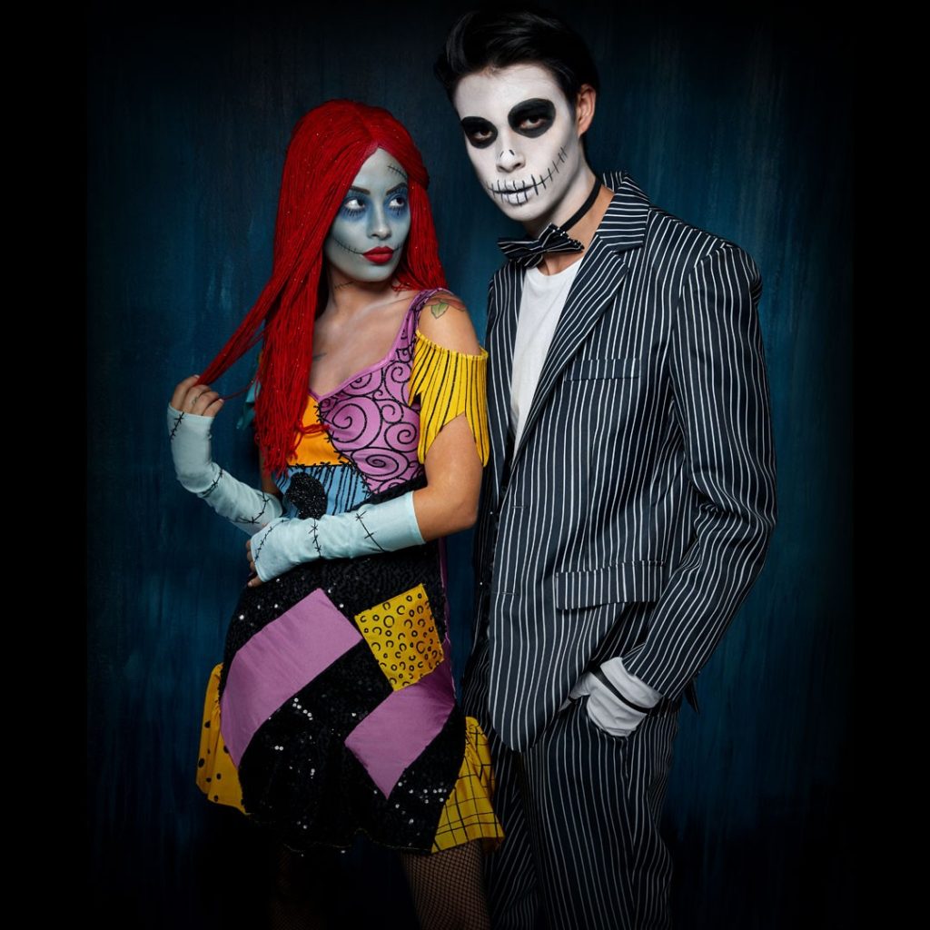 colorful couple halloween costumes