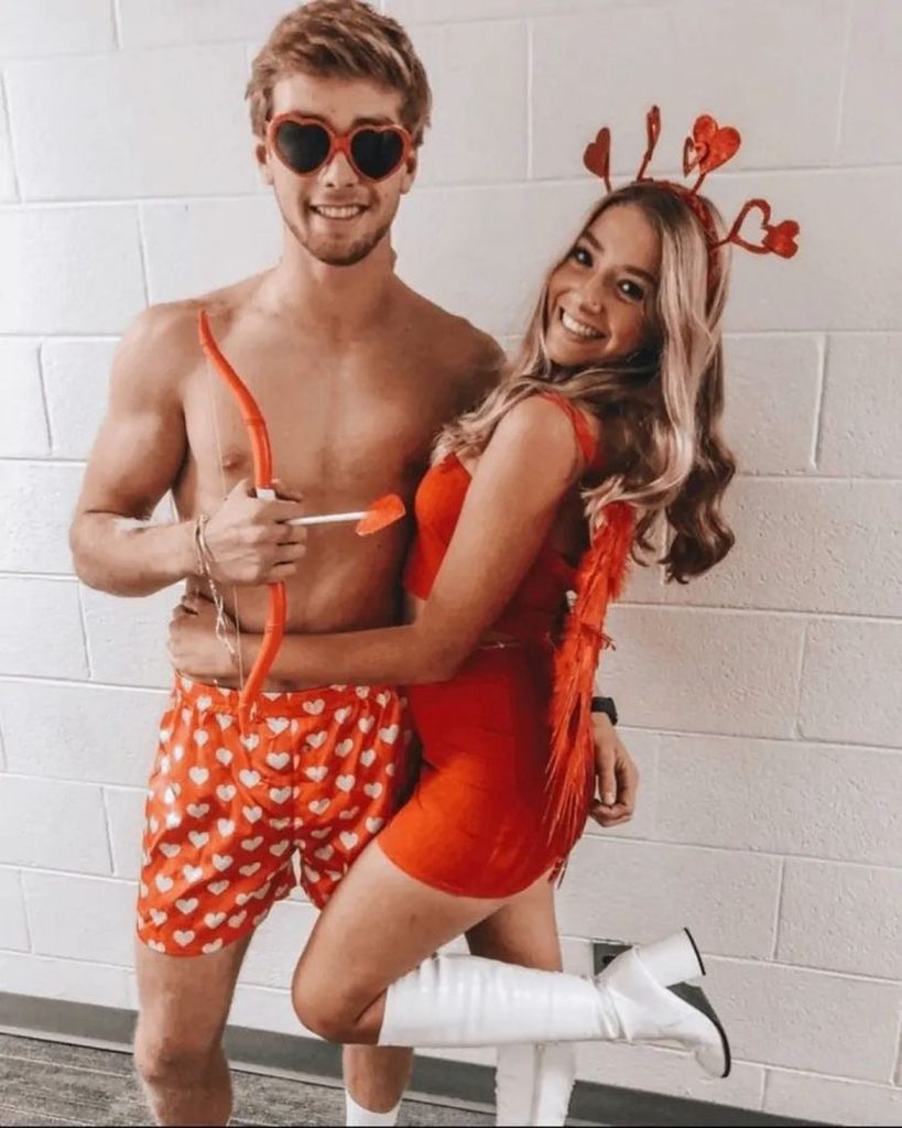 orange couple halloween coustumes