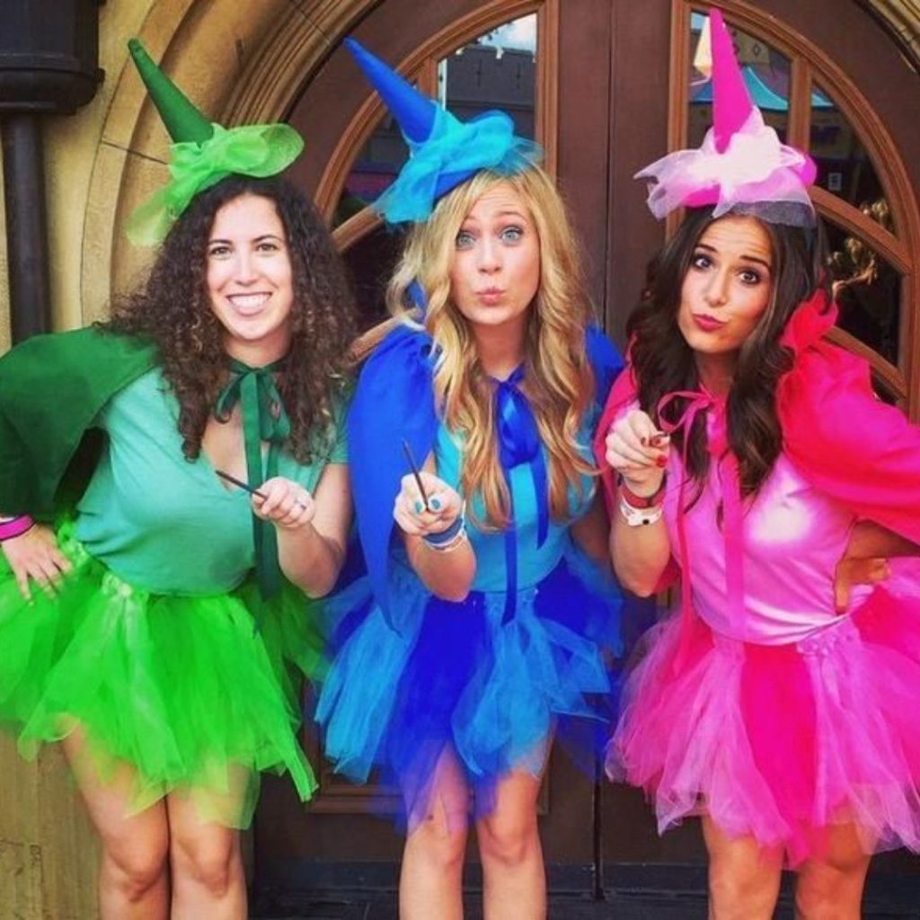 Flora Fauna  Merryweather trio halloween costumes