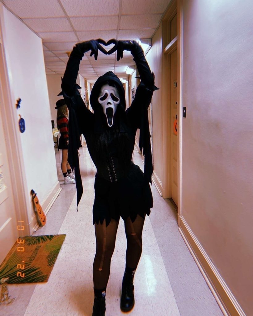 black scary halloween costume
