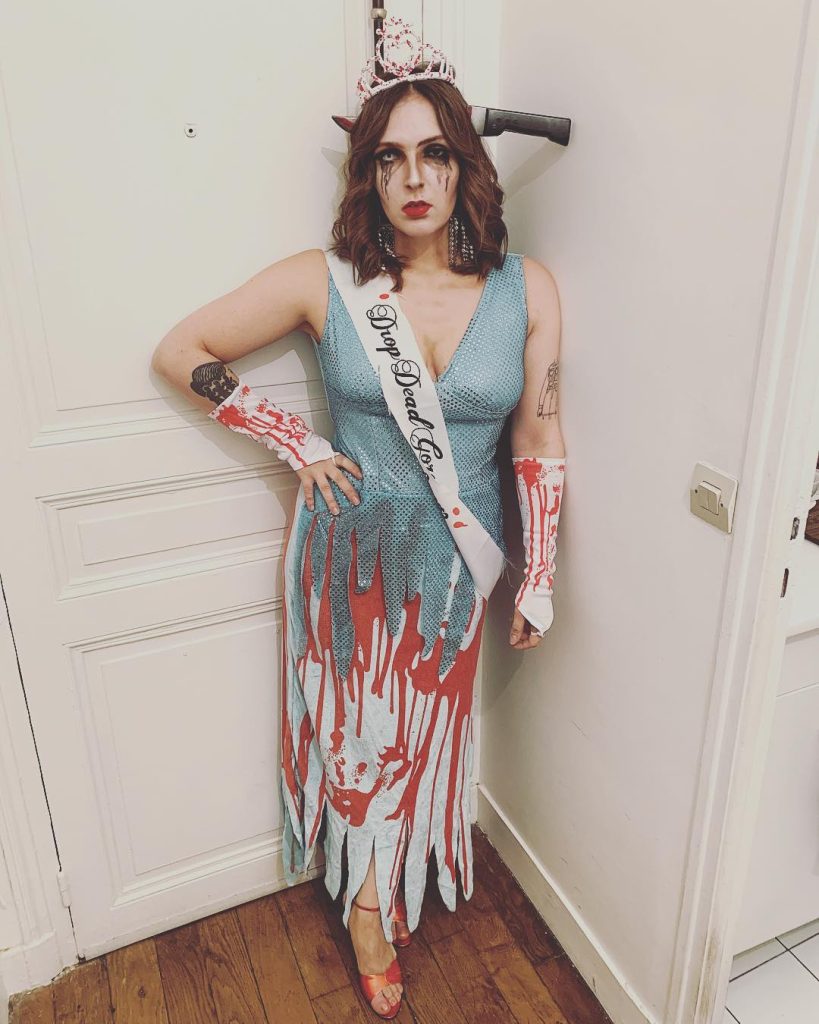 blue scary halloween costume