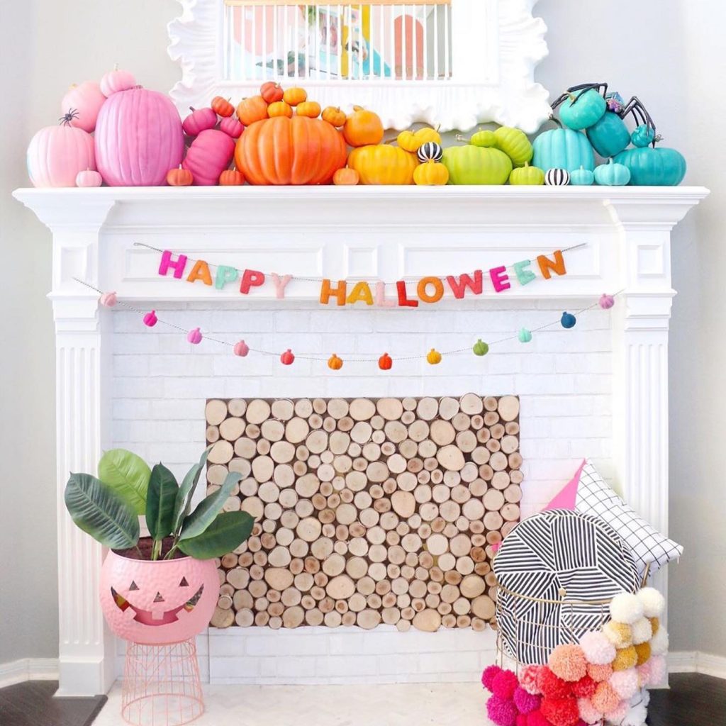 colorful diy halloween decor