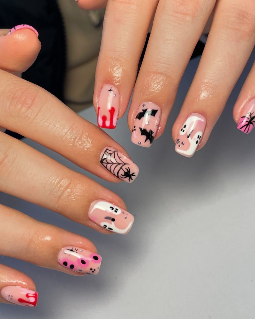 cute spooky halloween nails