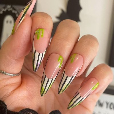15 Beetlejuice-Inspired Nails for Halloween 2024