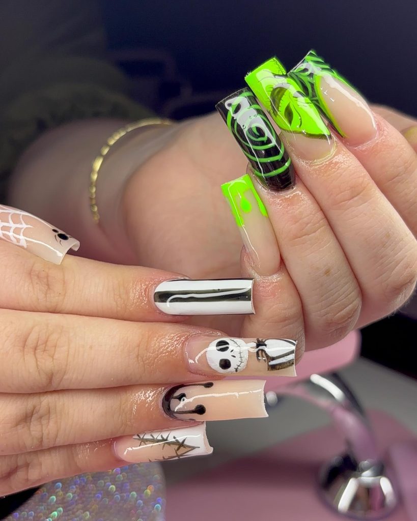 lasvegas spooky halloween nails