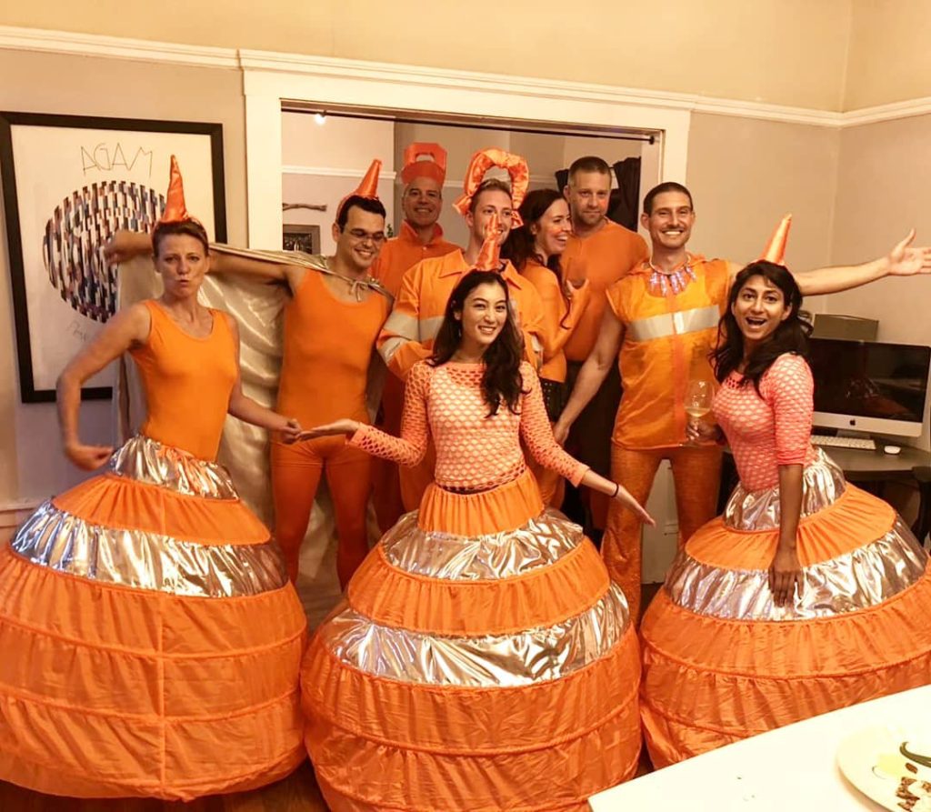 orange fun group halloween costumes