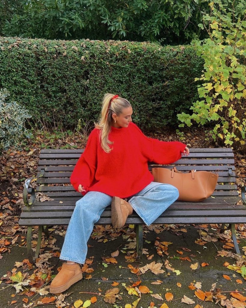 red fall outfit