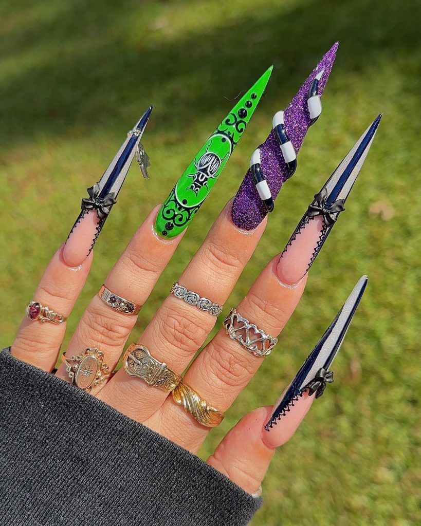 sharp beetlejuice nails