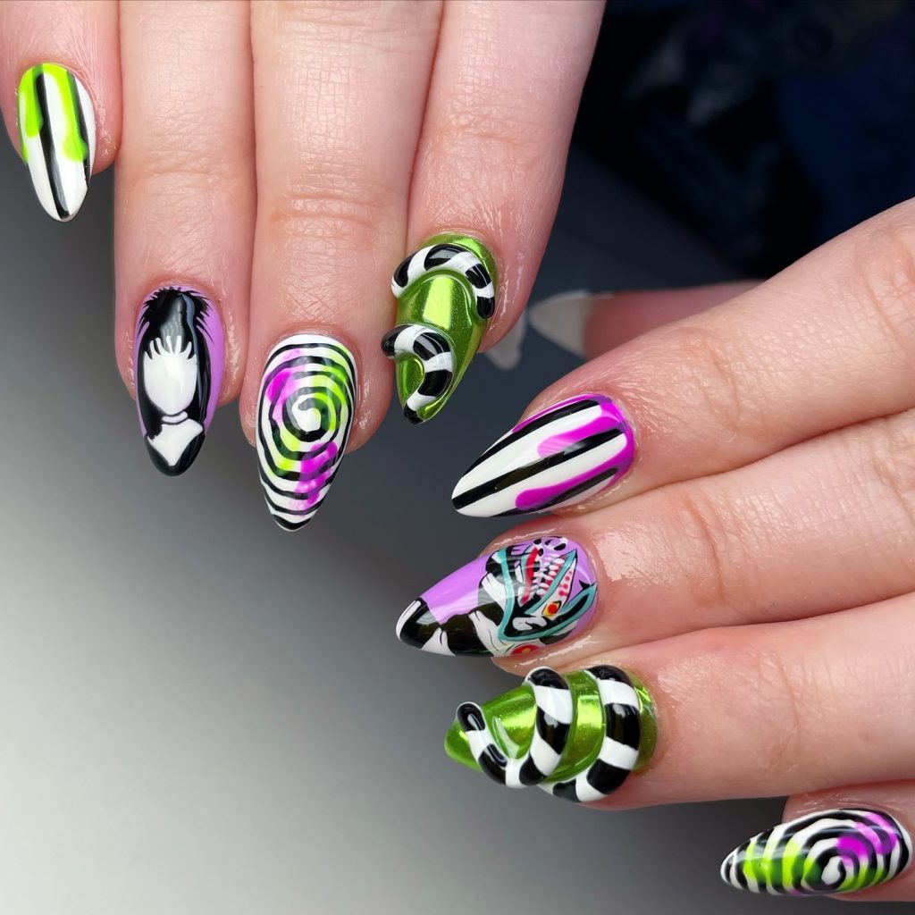 short beetlejuice nails