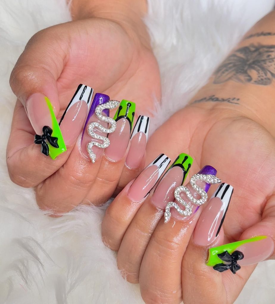 unique bettlejuice nails