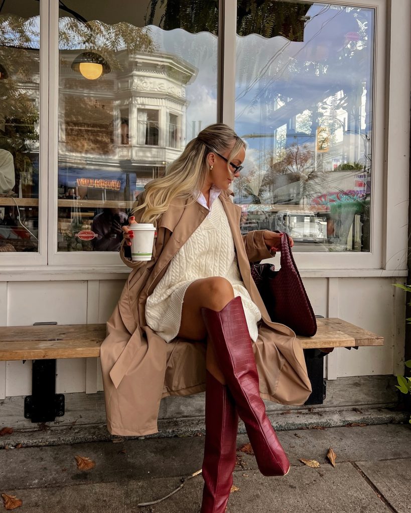 amazing dress with high boots