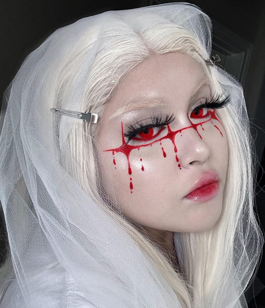 bloodyeyes halloween makeup look