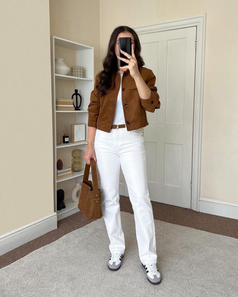 brown office outfit