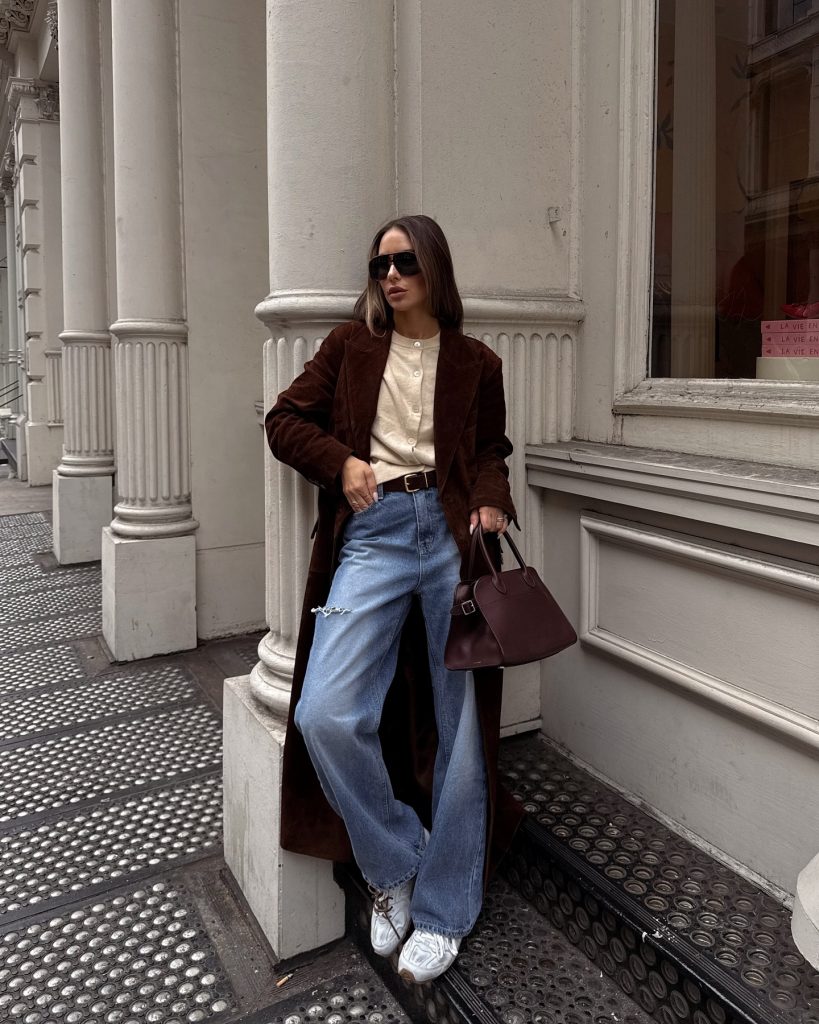 brown trench coat
