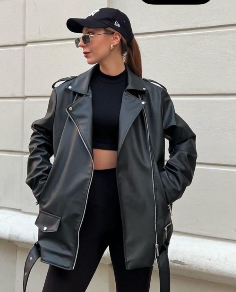 faux leather jacket