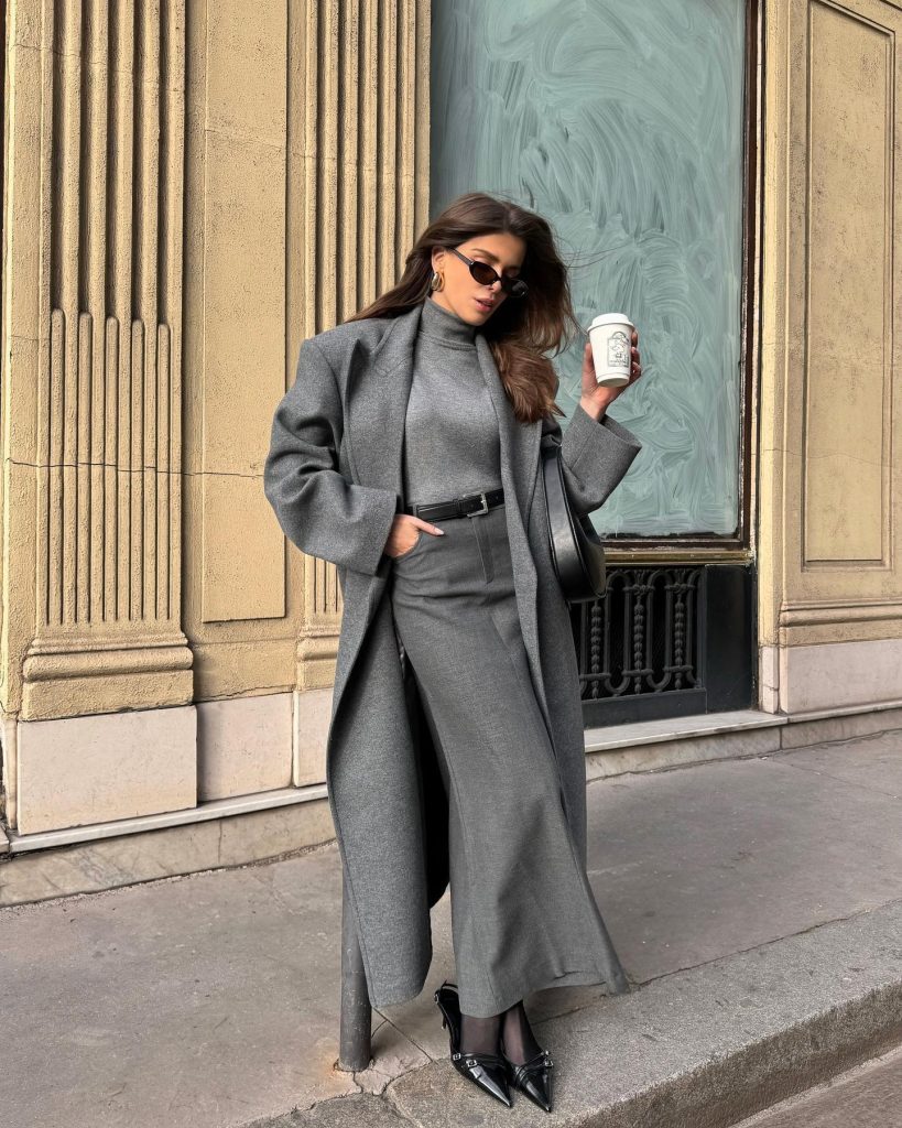 grey winter outfit
