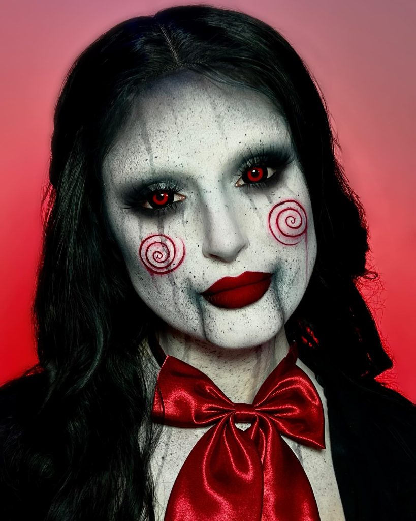 jigsawmovie halloween makeup look