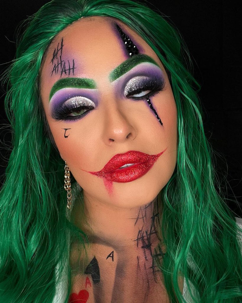 joker halloween makeup look