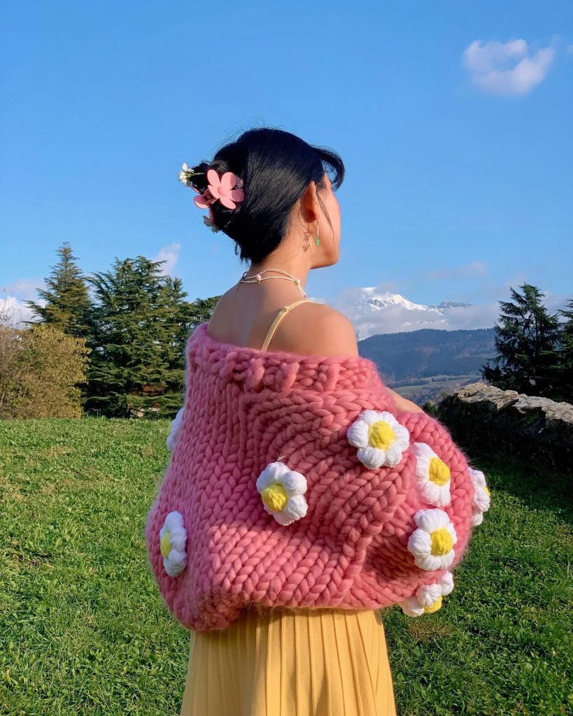light pink winter women sweater